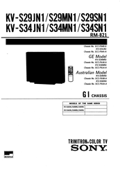 Sony TRINITRON KV-S29SN1 Manual