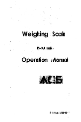 ACIS PS-KA Series Operation Manual