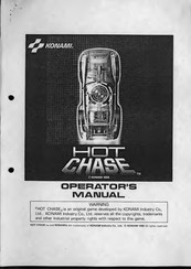 Konami HOT CHASE Operator's Manual