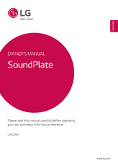 LG SoundPlate LAP250H.DUSALLK Owner's Manual