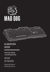 MAD DOG GK500 Operating Manual & Warranty