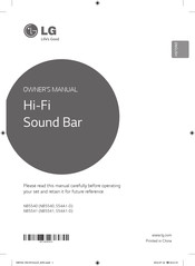 LG NB5541.DUSALLB Owner's Manual