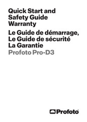 Profoto Pro-D3 Quick Start And Safety Manual