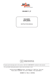 Space ERPL280RC Instruction Manual
