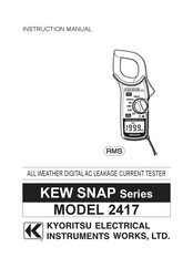 Kyoritsu Electrical Instruments Works KEW SNAP 2417 Instruction Manual