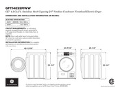 GE GFT14ESSMWW Dimensions And Installation Information