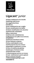 Thuasne Ligacast junior Instruction Leaflet