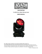 Event Lighting HAVOCW7X40C User Manual