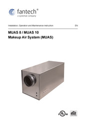 SystemAir fantech MUAS 8 Installation,Operation And Maintenance Instruction