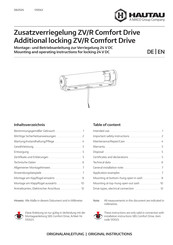 Maco 487294 Mounting And Operating Instructions