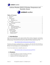Ambient Weather WH31E User Manual