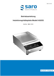 saro AGIOS Operating Instructions Manual