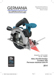 Germania GPT-CCS007 Operating Instructions Manual