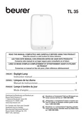 Beurer TL 35 Instruction Manual