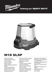 Milwaukee M18 SLSP-0 Original Instructions Manual