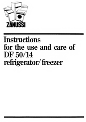 Zanussi DF 50/14 Instructions Manual