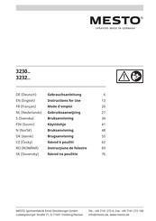 Mesto 3232EM Instructions For Use Manual
