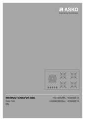 Asko HG8953BGB1 Instructions For Use Manual