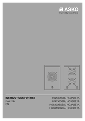 Asko HG8313BGB Series Instructions For Use Manual