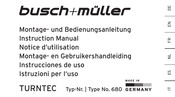 Busch+Müller TURNTEC 680 Instruction Manual