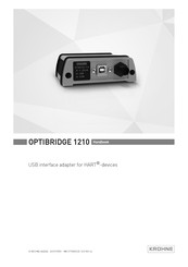 KROHNE OPTIBRIDGE 1210 Handbook