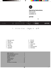 Gorenje GV583C10 Operating Instructions Manual