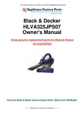 Black & Decker HLVA325BP Instruction Manual