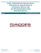 Acces I/O products mPCIe-ADIODF16-8FDS Hardware Manual