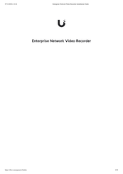 Ubiquiti Enterprise ENVR Installation Manual