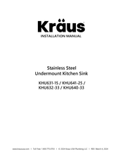 Kraus KHU640-33 Installation Manual