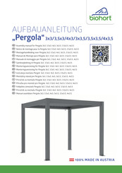 Biohort Pergola 4x3.5 Assembly Manual