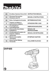 Makita DHP485RTJ Instruction Manual