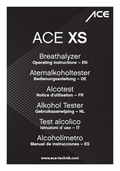 Ace XS Operating Instructions Manual
