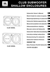 Harman JBL SSL1200 C Owner's Manual