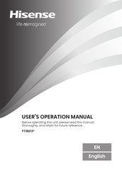 Hisense FT3B213 Series User's Operation Manual