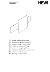 Hewi 950.51.9009092 Installation And Operating Instructions Manual