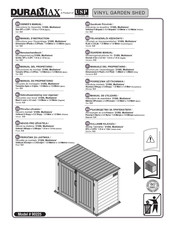 USP DURAMAX 2100L Multistore Owner's Manual