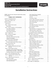 Bryant 548J A Series Installation Instructions Manual