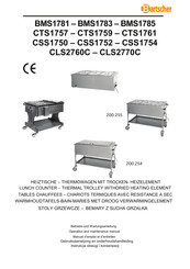 Bartscher BMS1781 Operation And Maintenance Manual
