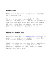 BenQ SL703X User Manual