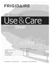 Frigidaire FAQG7011KW0 Use & Care Manual