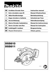 Makita DSS610Z Instruction Manual