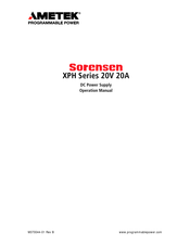 Ametek Sorensen XPH20-20 Operation Manual