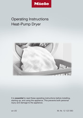 Miele TWD 360 WP Operating Instructions Manual