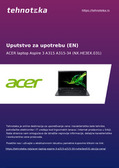 Acer Aspire 3 A315 User Manual