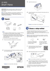 Epson XP-8800 Start Here