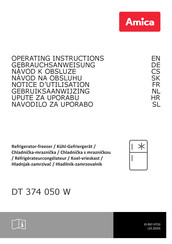 Amica DT 374 050 W Operating Instructions Manual