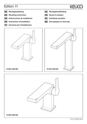 Keuco Edition 11 51102 0100 Series Mounting Instruction