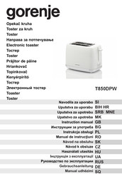 Gorenje T850DPW Instruction Manual