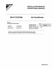 Daikin RZA50AV16 Installation Manual